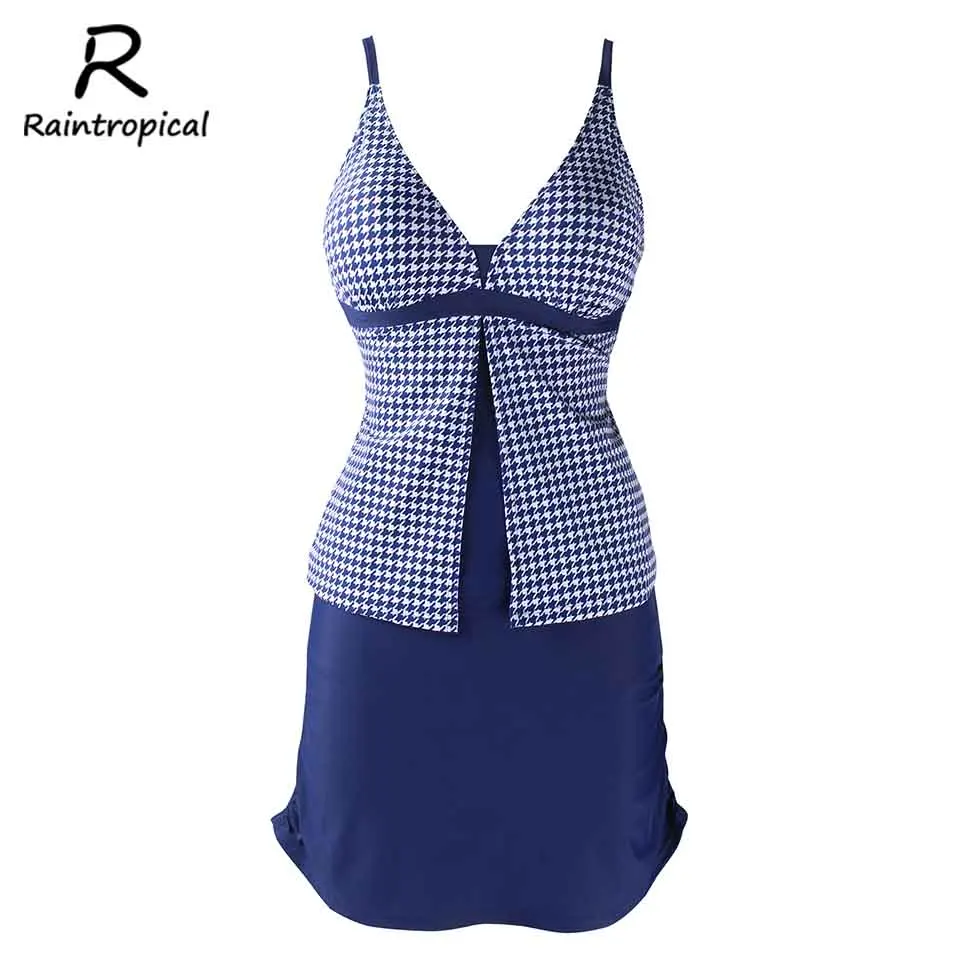 

Raintropical Tankini Strappy Swimwear Sexy Women Swimsuit Plus Size Swimwear Push Up Print Bottom Bathing Suits Bottom Swim Wear