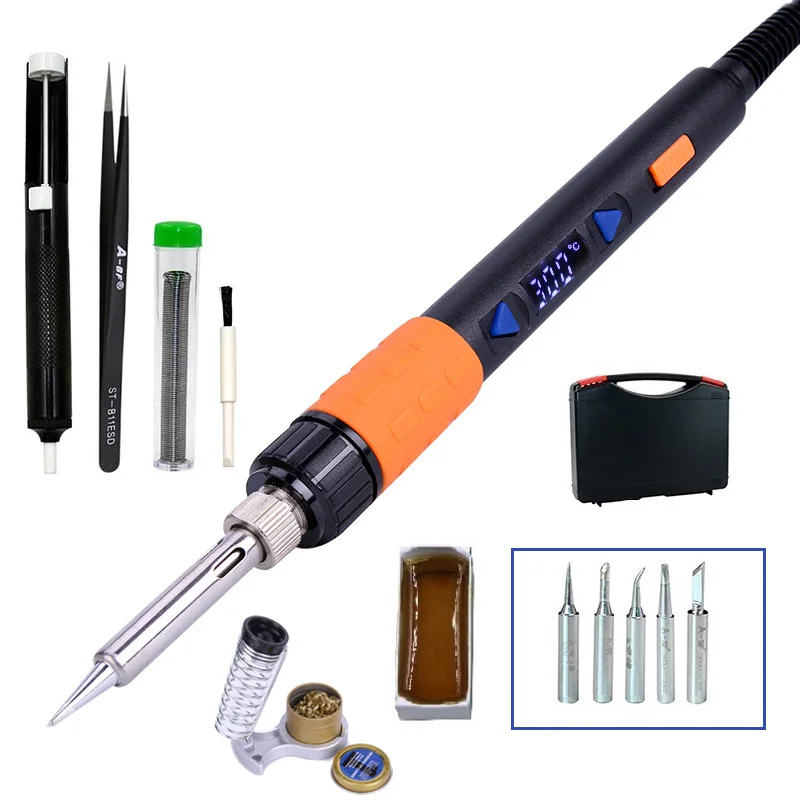 hot air station A-BF GT90E 90W Digital LCD Electric Soldering Iron Kit Temperature Adjustable 220V Soldering Iron Tips Soldering Iron Stand soldering irons & stations Welding Equipment