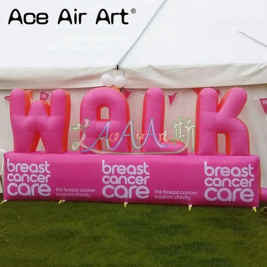  Ground Letter model inflatable decorationlighting inflatable alphabet of walk for World Breast Canc