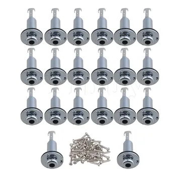 

Yibuy 20 x Chrome Guitar Bass End Pin Output Jack Stereo with Mounting Screws