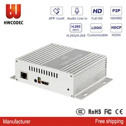 HWCODEC H.264/H.265 HDMI AV HD кодер для стриминга поддержка HTTP, RTSP RTMP, ONVIF, ЗОЖ, UDP