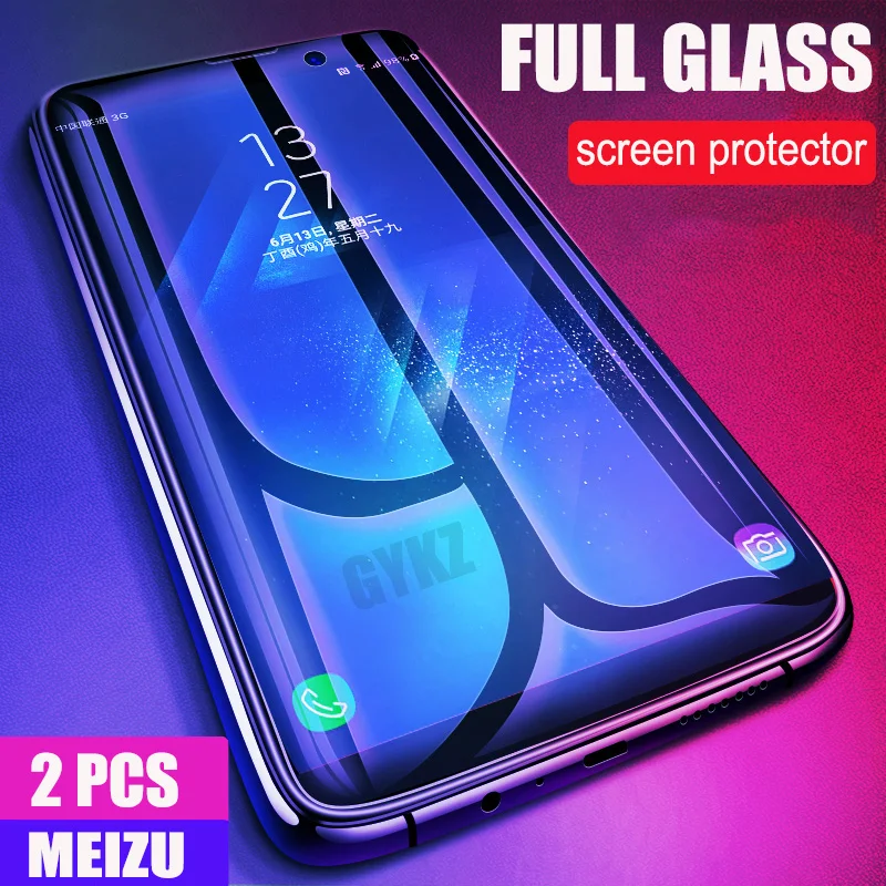 

GYKZ Full Screen Tempered Glass For MEZU 16 16TH 16X Screen Protector Anti Blu-ray glass For Meizu 16X 16th glass