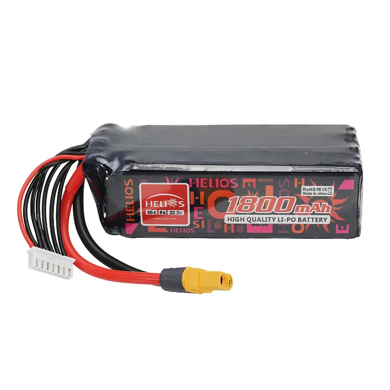 

Helios 22.2V 1800mAh 6S 55C XT60 Plug Rechargeable Lipo Battery For ALZRC Devil 380 420 480 Align 470 Helicopter Spare Parts