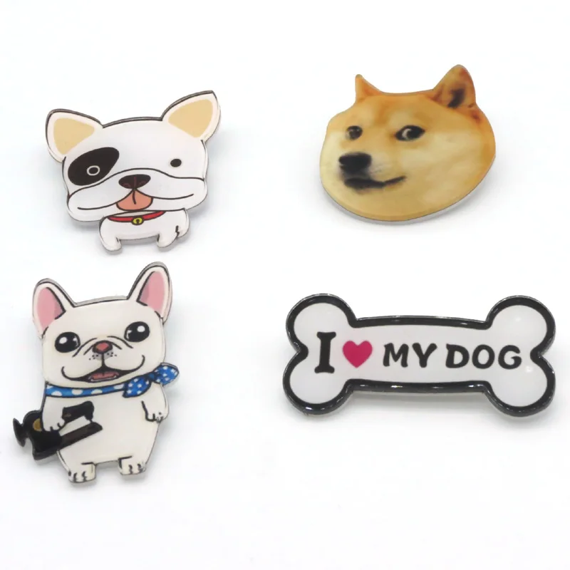 Amazing 1PC Cut Dog Brooch Pins 11 Designs Cloth Shirt Cartoon Pin Badge Harajuku Bagpack Nip Animal Broche | Украшения и