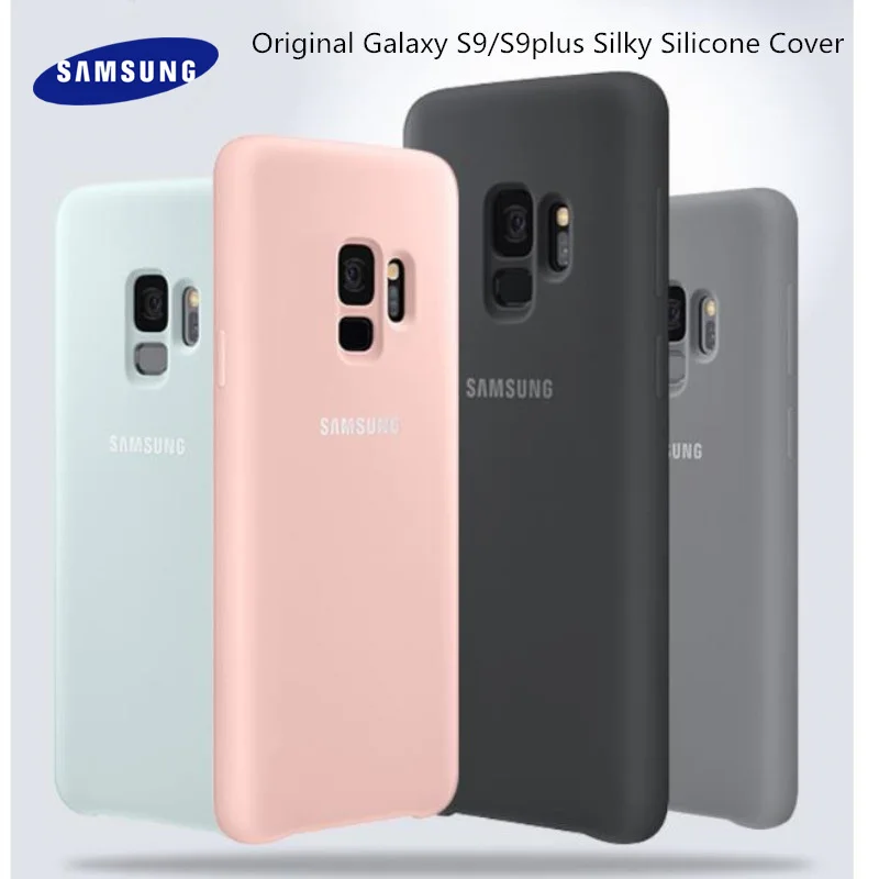 

Original for Samsung Galaxy S9/S9 Plus Silky Silicone Cover Soft-Touch Finish Back Protective Case For S9/S9plus 5.8/6.2 Inch