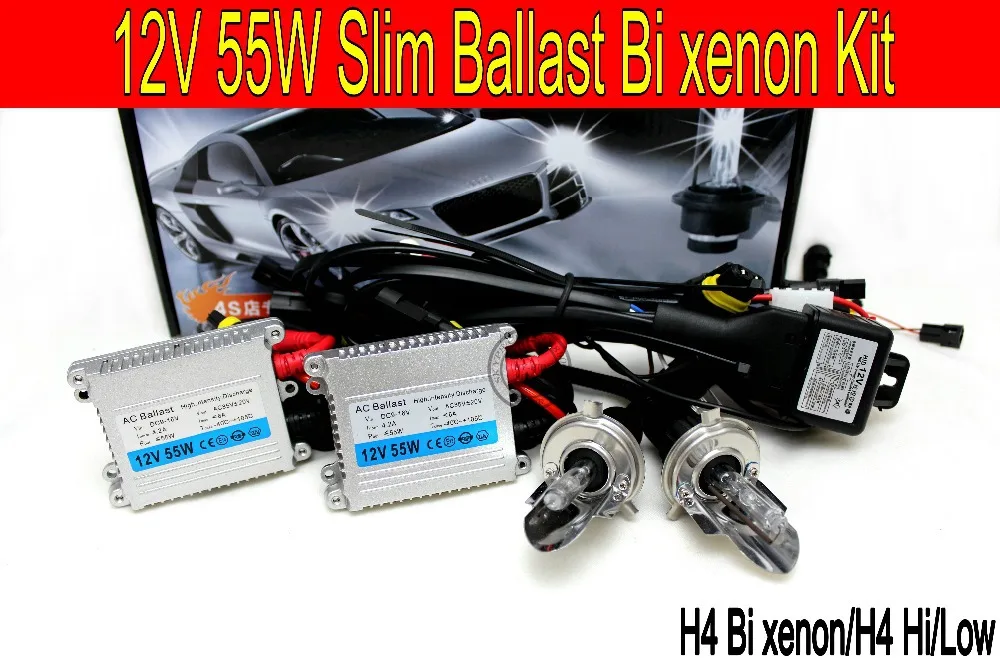 Shipping12V 55 Вт H4 Bi Xenon Hi/низкая Яркость комплект HID переделочный комплект 6000 К 4300 10000 к фар автомобиля подарок Mini One St плетенная