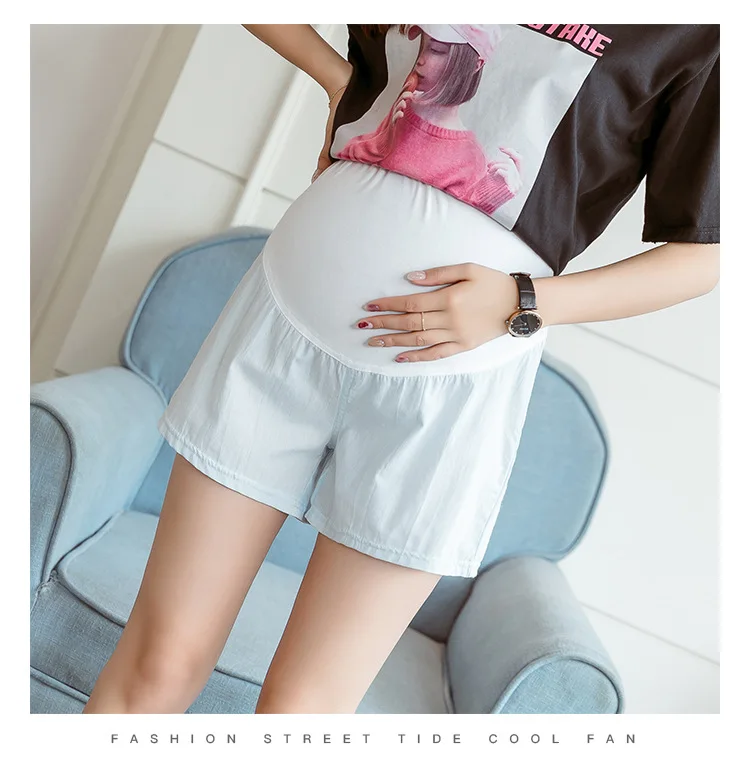 Хлопковые шорты для беременных; Одежда для беременных женщин; тонкие брюки для живота; шорты для беременных; популярные брюки; Одежда для беременных