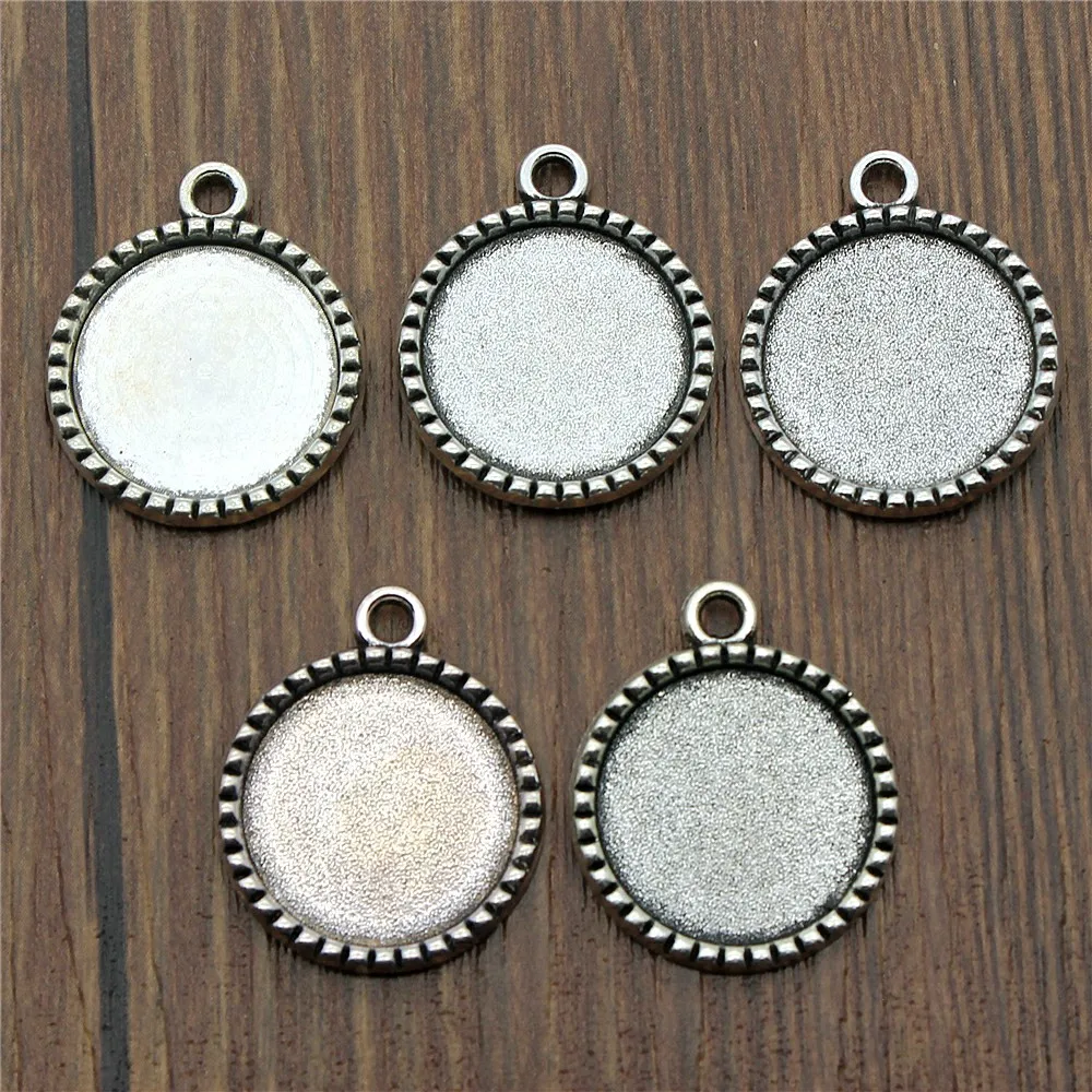 

15pcs Fit 18mm Glass Cabochon Antique Silver Heart Bow Tower Crown Aircraft Cabochon Base Setting