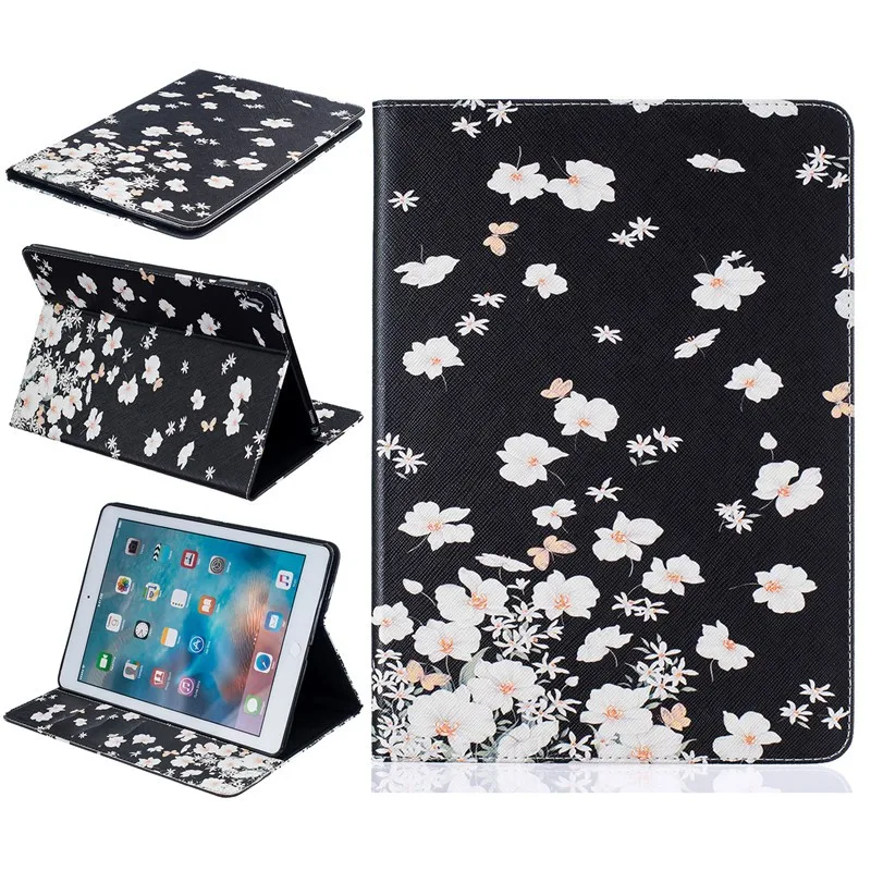 Cute Bear Case PU Leather For Ipad Pro 9.7 Case for Ipad Pro Mini Butterfly Flower Stand Tablet Cover 9.7 Inch Wallet Fip Cases (49)