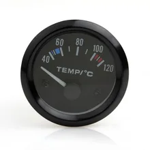 Горячее предложение 2 дюймов 12V Универсальный Автомобильный указатель Температура воды датчик температуры 40-120 белый светодиодный