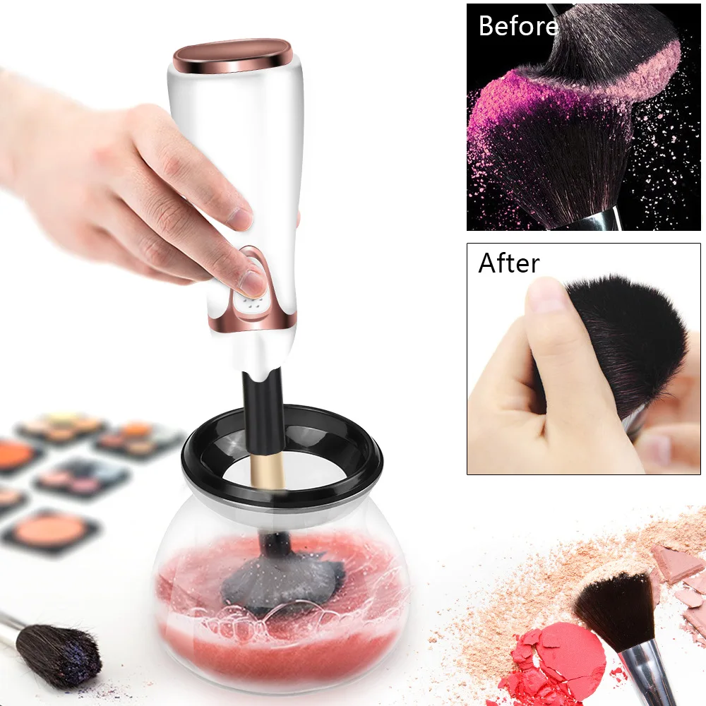 

Convenient Electric Makeup Brush Cleaner & Dryer Set Silicone Make up Brushes Washing Cleanser Cleaning Tool Machine 40#709