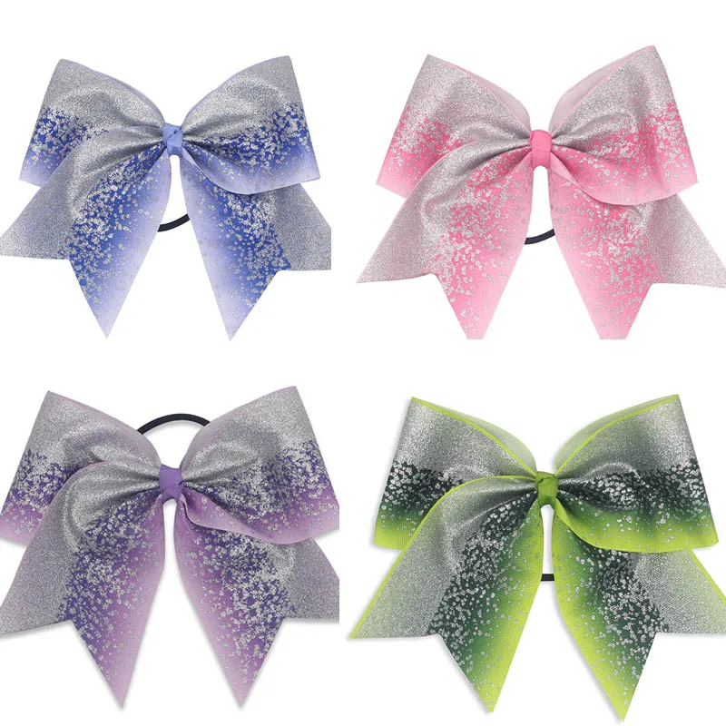 

Professional Cheerleader hairbow Cheer Bows Girl's Gradient 4 colors 15*17cm 3pieces/lot