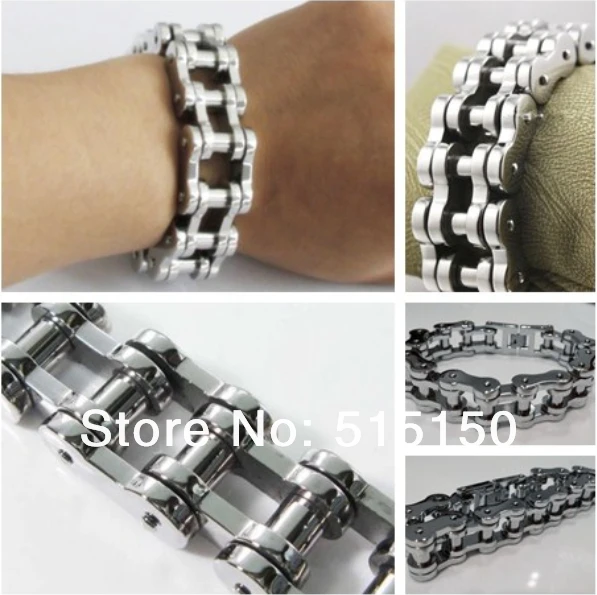 

width of 16.0mm huge&heavy fashion links chain bracelet as 316L stainless steel motorcycle bike bangle for men punk biker