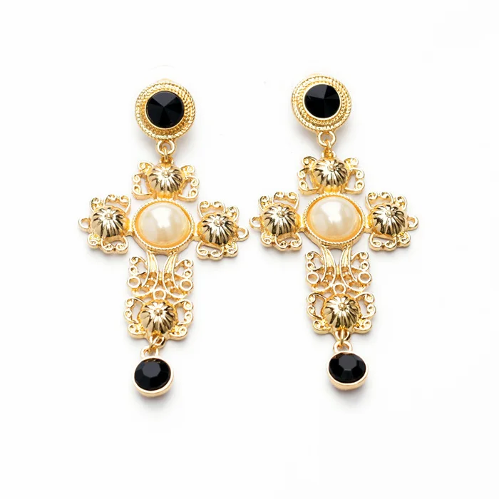 2015 chic designer new idea luxury shiny gold plated religion cross stud earringschina - Earring Design Ideas 2015 chic designer new idea luxury shiny gold plated religion cross stud earringschina - Earring Design Ideas