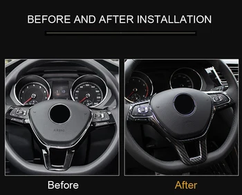 

For VW Volkswagen Jetta MK6 2016-2019 Car Auto Accessories Car-styling Steering Wheel Buttons Decoration Frame Cover Trim