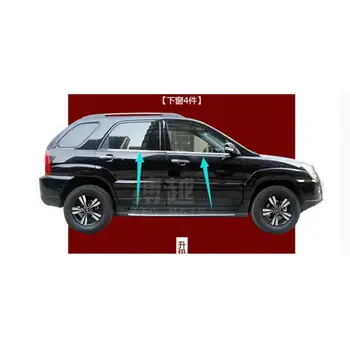 

High-quality stainless steel Strips Car Window Trim Decoration Accessories Car styling 4pcs For 2009-2015 KIA sportage