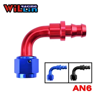 

WILLIN - AN6 06AN Aluminum 90 Degree Push On Hose End Oil Cooler Hose Fitting