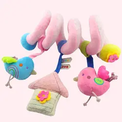 Прекрасный мультфильм животных детские игрушки для новорожденных развивающие звуковые красочные плюшевые погремушка мобильные игрушки