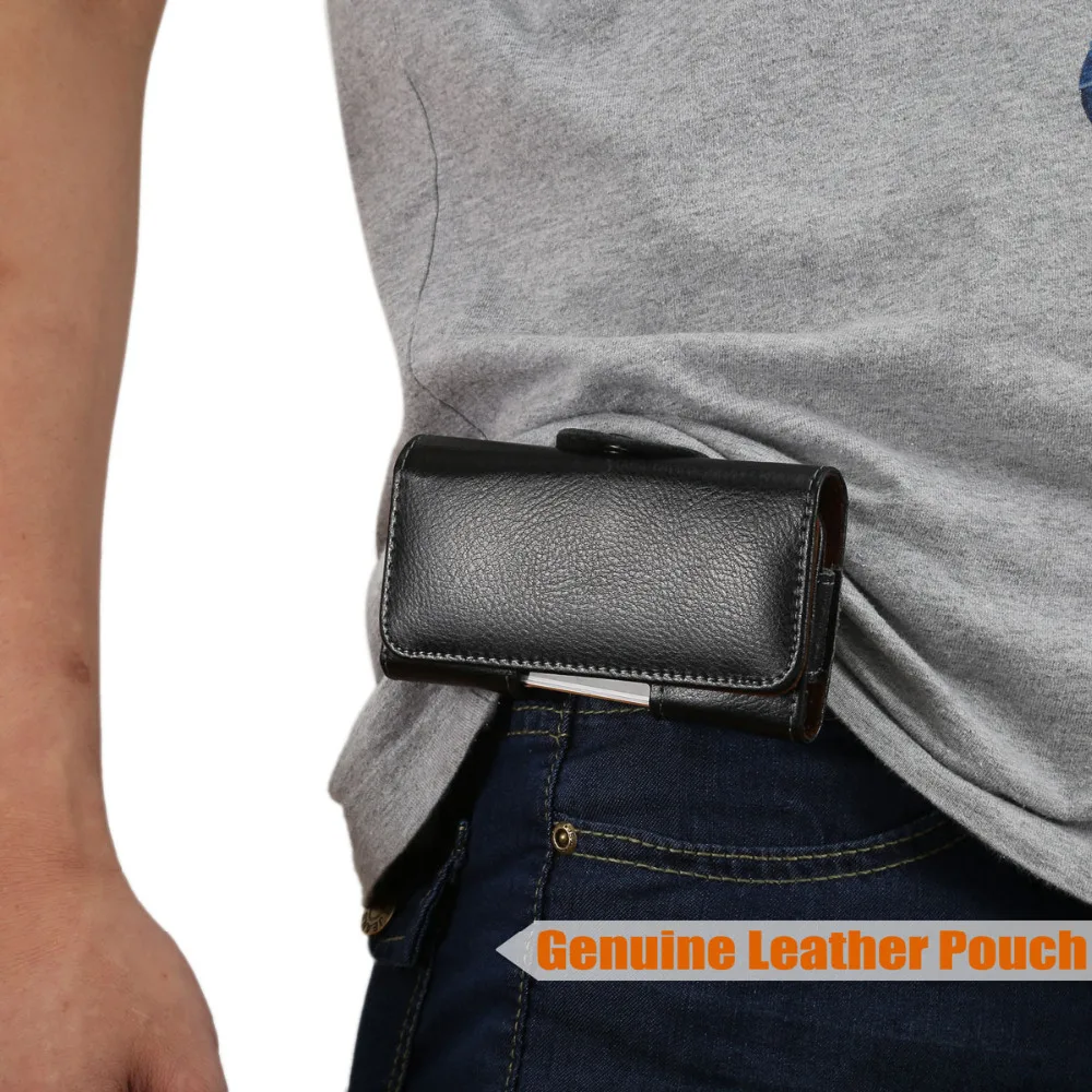 Buy Luxury Genuine Leather Belt Clip Bag for iPhone 4