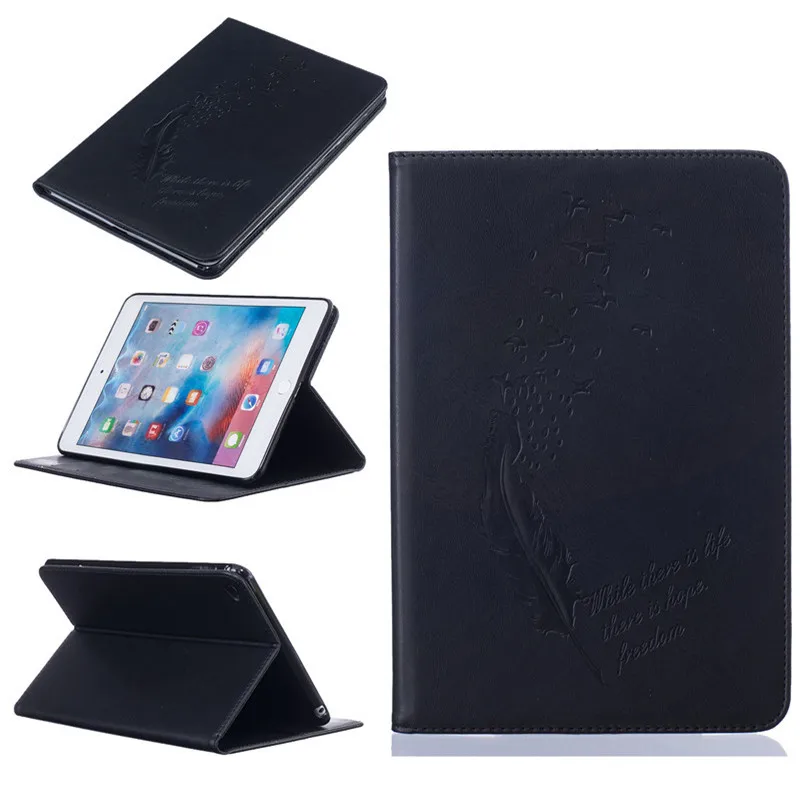 

Luxury printted Feather & Bird Stand Tablet Case For Apple iPad mini 4 With Card Holder Case for ipad mini 4