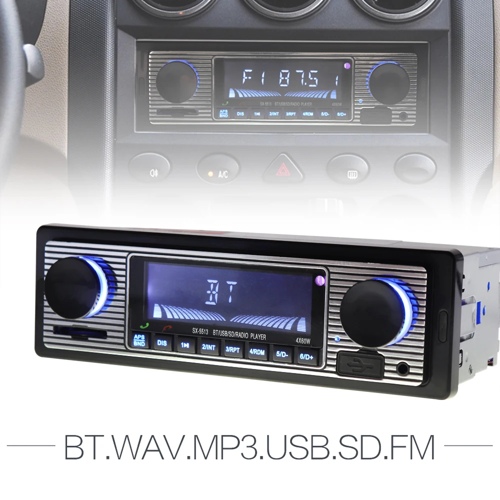 12V Bluetooth Auto font b Car b font font b Radio b font 1DIN Stereo Audio