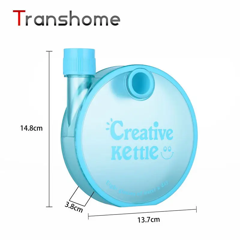 Transhome креативная плоская фляга для воды 350 мл открытый портативный ноутбук дорожная Питьевая бутылка для воды Спорт чайник без BPA
