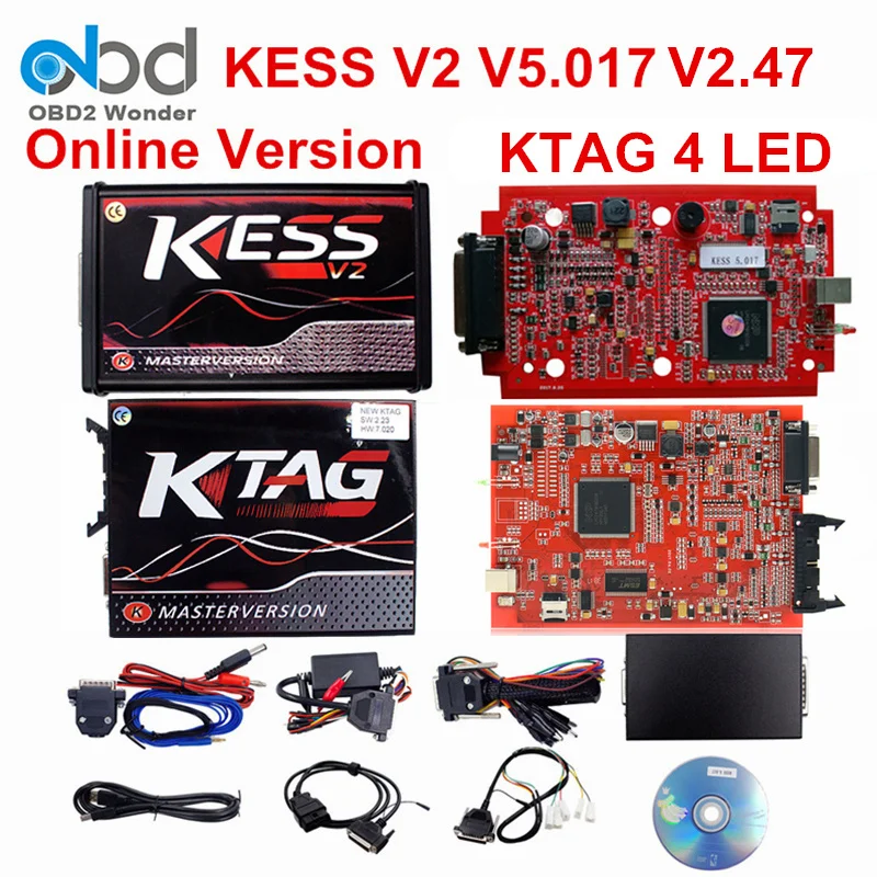 2018 EU Red Ktag K TAG V7.020 KESS V2 V5.017 SW V2.23 V2.47 Master ECU