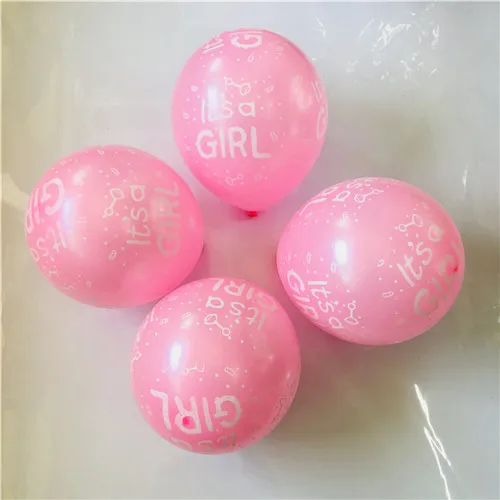 Its A Boy &  Its A Girl Ballonger 10-Pack - Rosa