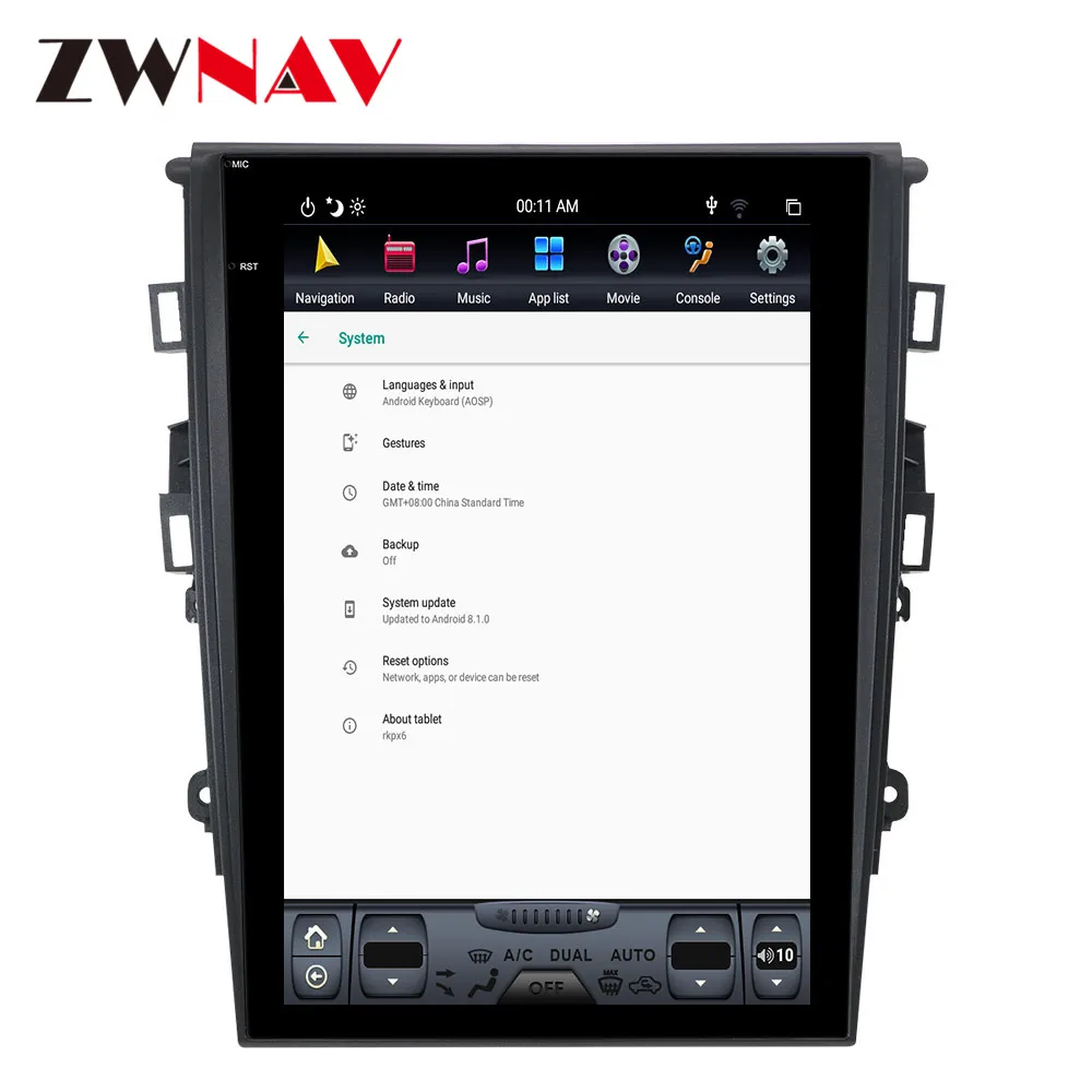 Perfect PX6 4GB RAM Tesla style Android 9.0 Car GPS Navigation For Ford Mondeo Fusion MK5 2013+ head unit multimedia radio tape recorder 4