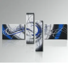 MODERN ABSTRACT Home WALL ART OIL PAINTING ON CANVAS blue abstact free shipping no framed art deco modern abstract wall art painting on canvas no framed with the roll film d10 19