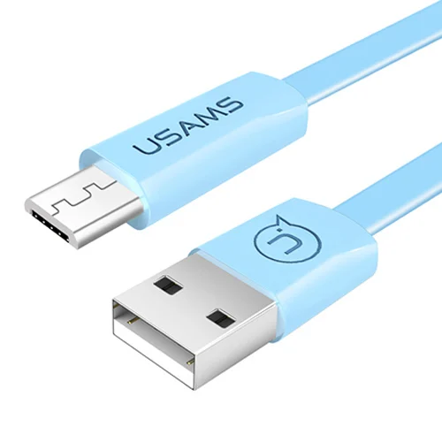 10 шт/много микро usb кабель, USAMS данных USB кабель синхронизации данных Android микро порт кабель мобильного телефона для samsung Xiaomi huawei - Цвет: Синий