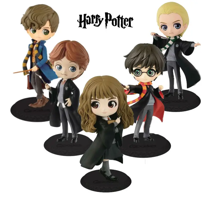 

15cm Movie Q Posket Figure Harry Potter Ron Weasley Hermione Granger Draco Malfoy Newt Scamander Vinyl Doll Toys in Box Gift