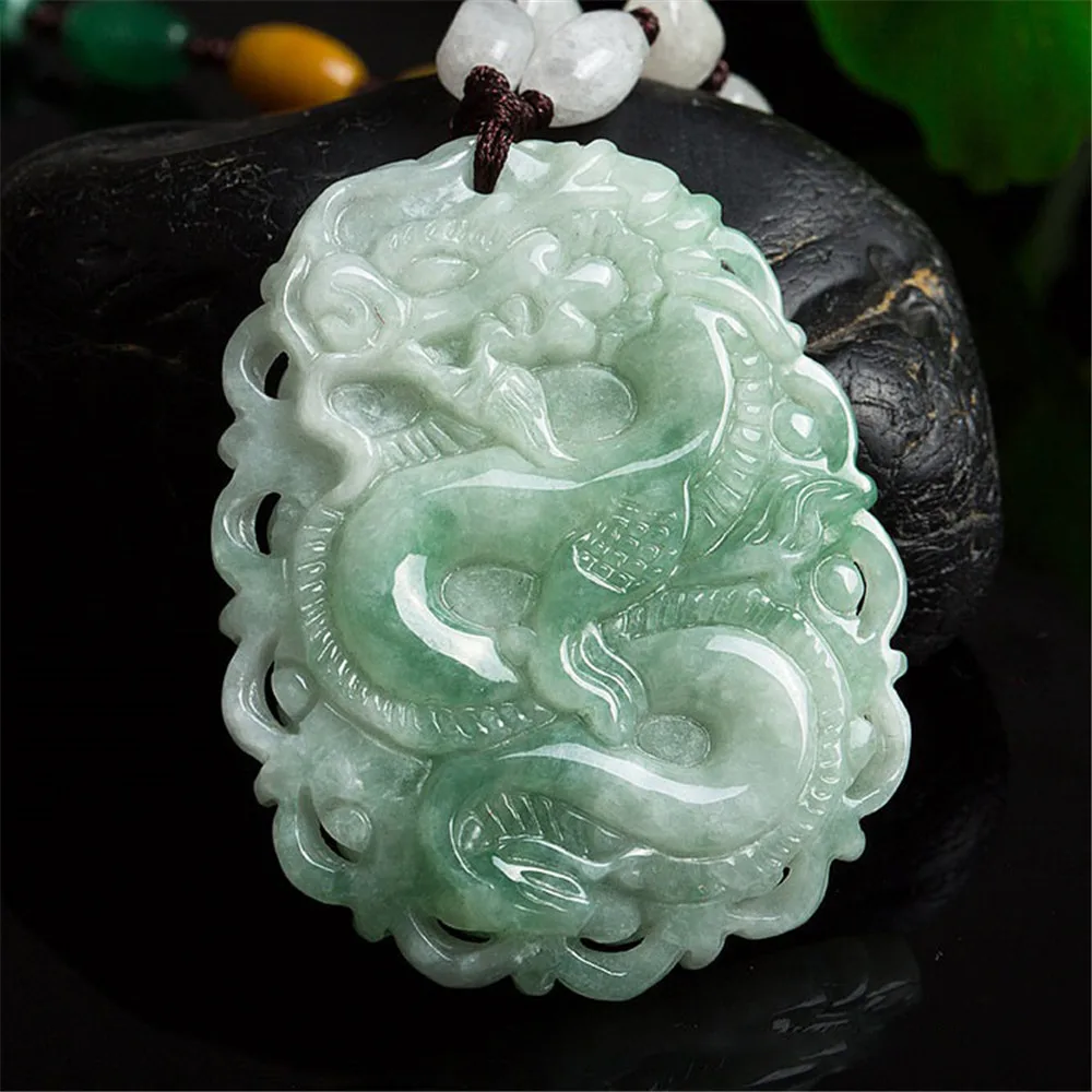 Genuine Burmese Jadeite Hand Carved Dragon Pendant Men or Women's Amulet Necklace Zodiac Dragon Jade Pendant Jewelry Dropship Genuine Burmese Jadeite Hand Carved Dragon Pendant Men or Women's Amulet Necklace Zodiac Dragon Jade Pendant Jewelry Dropship
