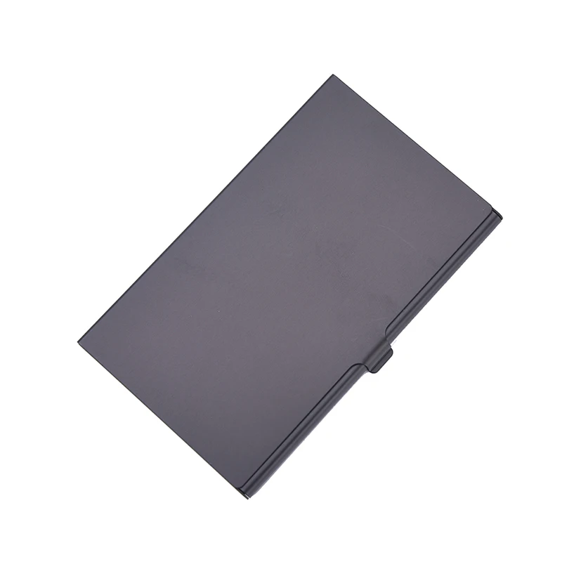 7 слотов на две карты Органайзер сумка Алюминиевый жесткий Micro Sd карта памяти sim-карта защита для хранения двухслойный металлический подарок для хранения - Цвет: Черный