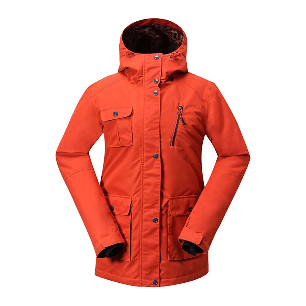 GSOU лыжная куртка женская зимняя теплая камуфляжная куртка для сноуборда водонепроницаемая ветрозащитная Женская 4 цвета женская спортивная одежда