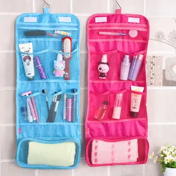 

Makeup Travel Cosmetic Bag Case Multifunction Pouch Toiletry Zip Wash Organizer Travel Insert Handbag Organiser Storage Bags