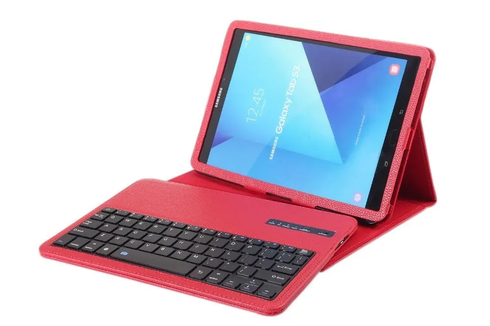 Чехол для клавиатуры Samsung Galaxy Tab S3 9 7 чехол из искусственной кожи Bluetooth клавиатура