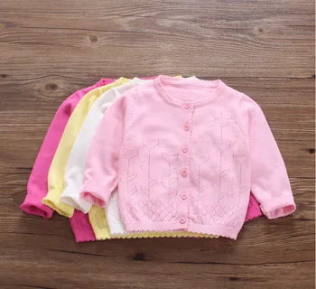 

New Clothing for Baby Girl Knitted Sweater Spring Summer Toddler Wear Sweaters Newborn Cardigan Kids Air Conditioning Coats 0-2Y