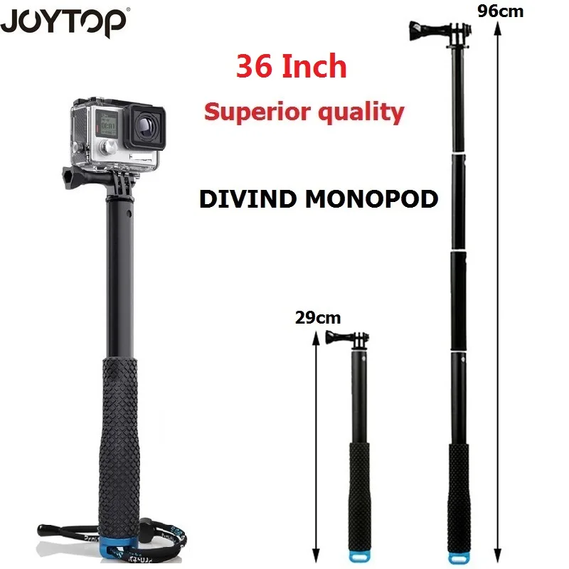 

JOYTOP 36" Go Pro selfie Stick Action Camera diving Extendable Aluminium Selfie Monopod For GoPro HERO + SJCAM For Xiaomi yi 4k