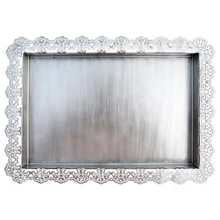 Docinho Bandeja Do Queque de Prata do Metal Ferro Prato de Doces Acessório de Decoração Do Bolo Ferramentas Bakeware Louça de Cozinha em Estilo Vintage(China)