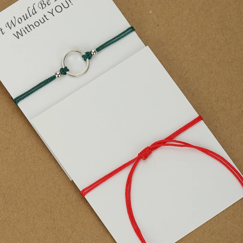 VEKNO Charm Simple Black Round Couple Bracelets Adjustable Handmade Jewelry Red Rope Bracelets for Women Mother's Day Gifts VEKNO Charm Simple Black Round Couple Bracelets Adjustable Handmade Jewelry Red Rope Bracelets for Women Mother's Day Gifts
