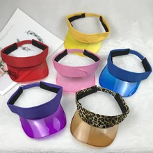 Летняя уличная Мужская УФ-защита ПВХ пластик жесткий солнцезащитный козырек кепки Wo для мужчин прозрачный дилер теннис пляжная шляпа защита Snapback шапки