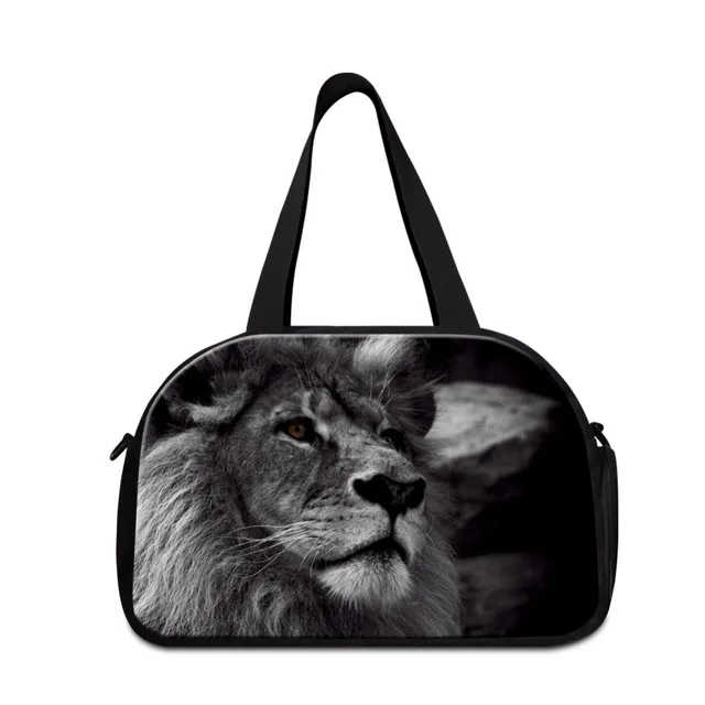 2018 Design Lion Printing Gymy Duffel Bags For Men Medium Sized 2018 Design Lion Printing Gymy Duffel Bags For Men Medium Sized Sporty Handbag With Shoe Pocket