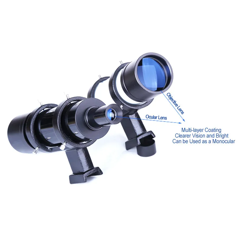 CSO 7x50 Finder Scope 7X Увеличение Finderscope оптические прицелы крест волос сетка телескоп астрономические аксессуары