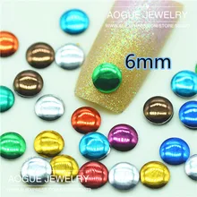 

6mm 1000pcs metal studs mix color round nail art free shipping