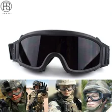 New Hot Sell Tactical Paintball Airsoft Safety Ballistic Goggle Motorcycle Windproof Wargame Military Glasses Whit 3 Lens