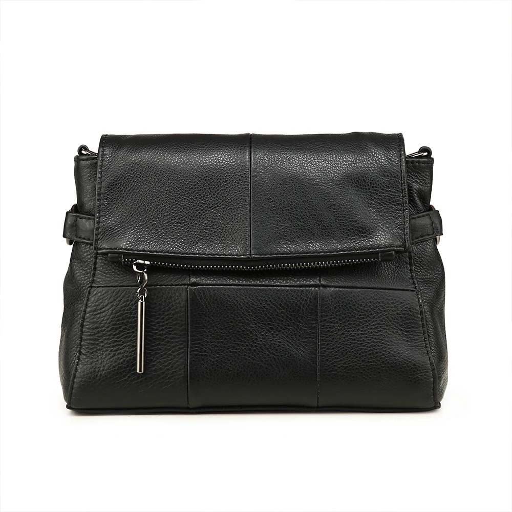 Женская сумка Bolsa Feminina из натуральной кожи, новинка, женская сумка-тоут с аутентичной кожей, высокое качество, сумки через плечо - Цвет: BLACK