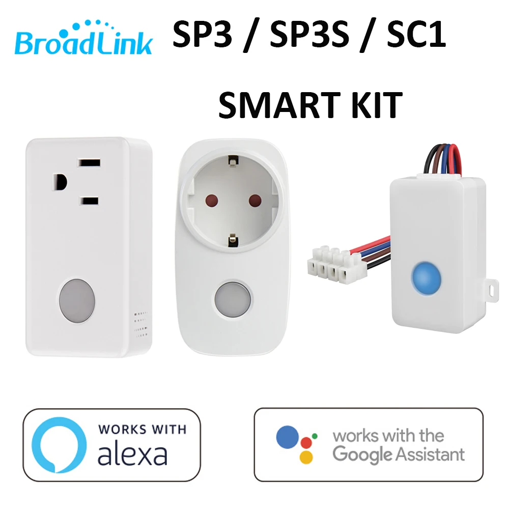 Broadlink SP3 SP3S SC1 Kit WiFi Smart Socket US EU Plug All Compatible Automation Remote Control Work with Alexa Google Home Broadlink SP3 SP3S SC1 Kit WiFi Smart Socket US EU Plug All Compatible Automation Remote Control Work with Alexa Google Home