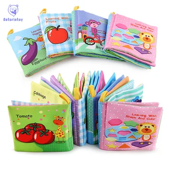 

1pcs 4style Intelligence Development Quiet Cloth Book Soft Fabric Cognize Children Baby Books Learning Educational Toys