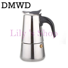 DMWD 2/4/6/9 чашек Нержавеющая сталь Moka латте, Эспрессо кофеварка плита Кофе горшок Кофе чайники cafetier кухонная утварь